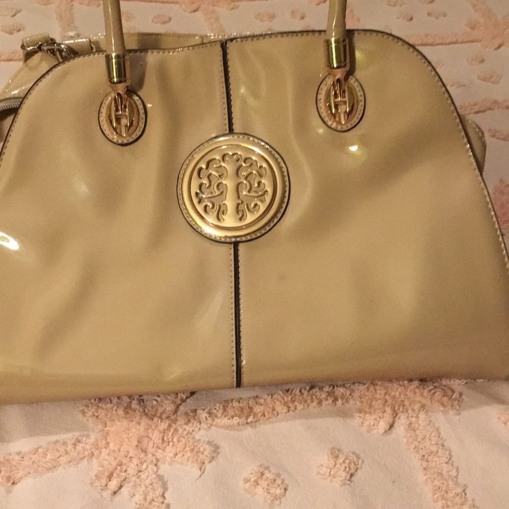 Tan colored hobo bag